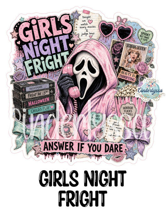 Girls Night Fright Cardstock Silicone Mold, Aroma Bead Molds, Premium Cardstock Images