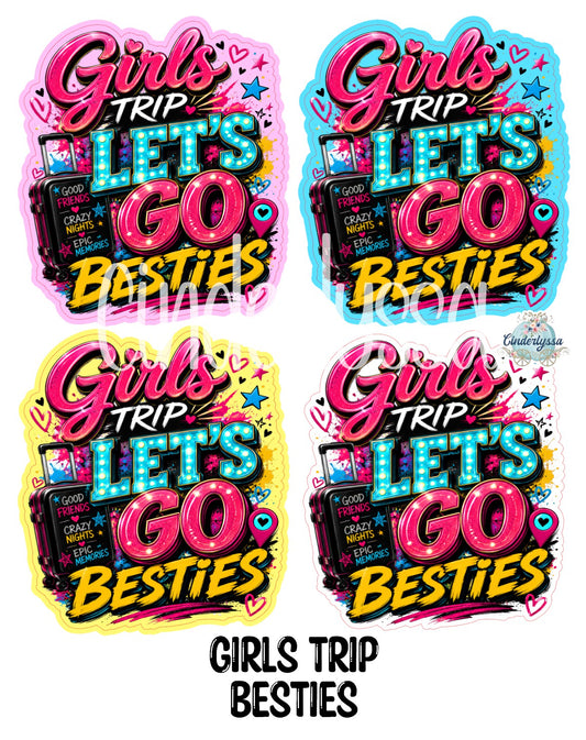 Girls Trip Besties Cardstock Silicone Mold, Aroma Bead Molds, Premium Cardstock Images