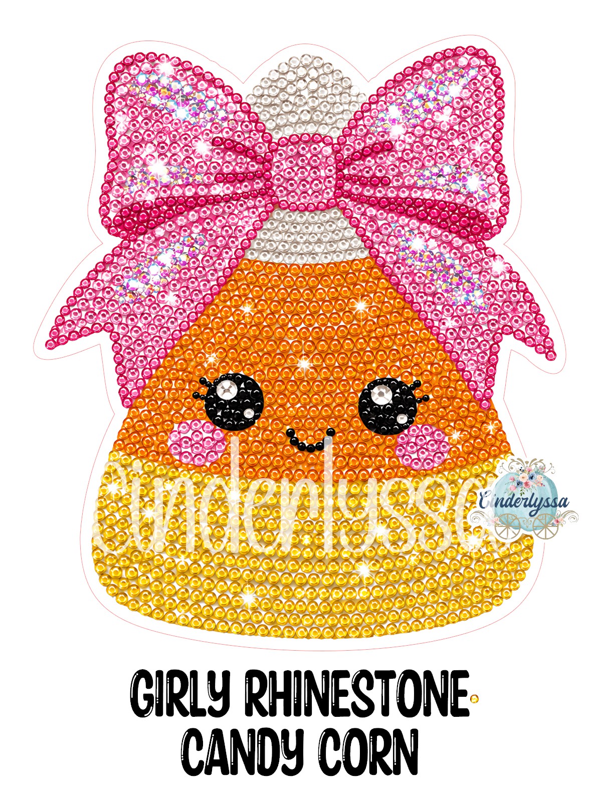 Girly Rhinestone Candy Corn Cardstock Silicone Mold, Aroma Bead Molds, Premium Cardstock Images