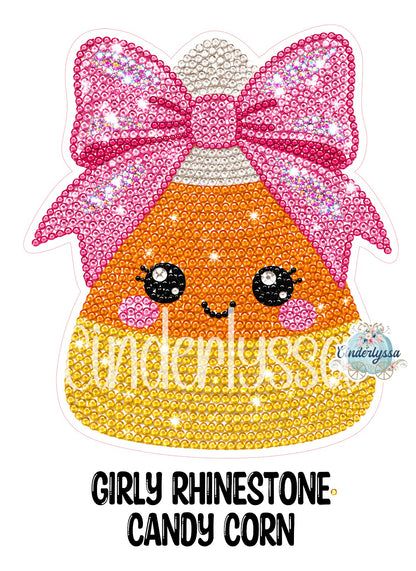Girly Rhinestone Candy Corn Cardstock Silicone Mold, Aroma Bead Molds, Premium Cardstock Images