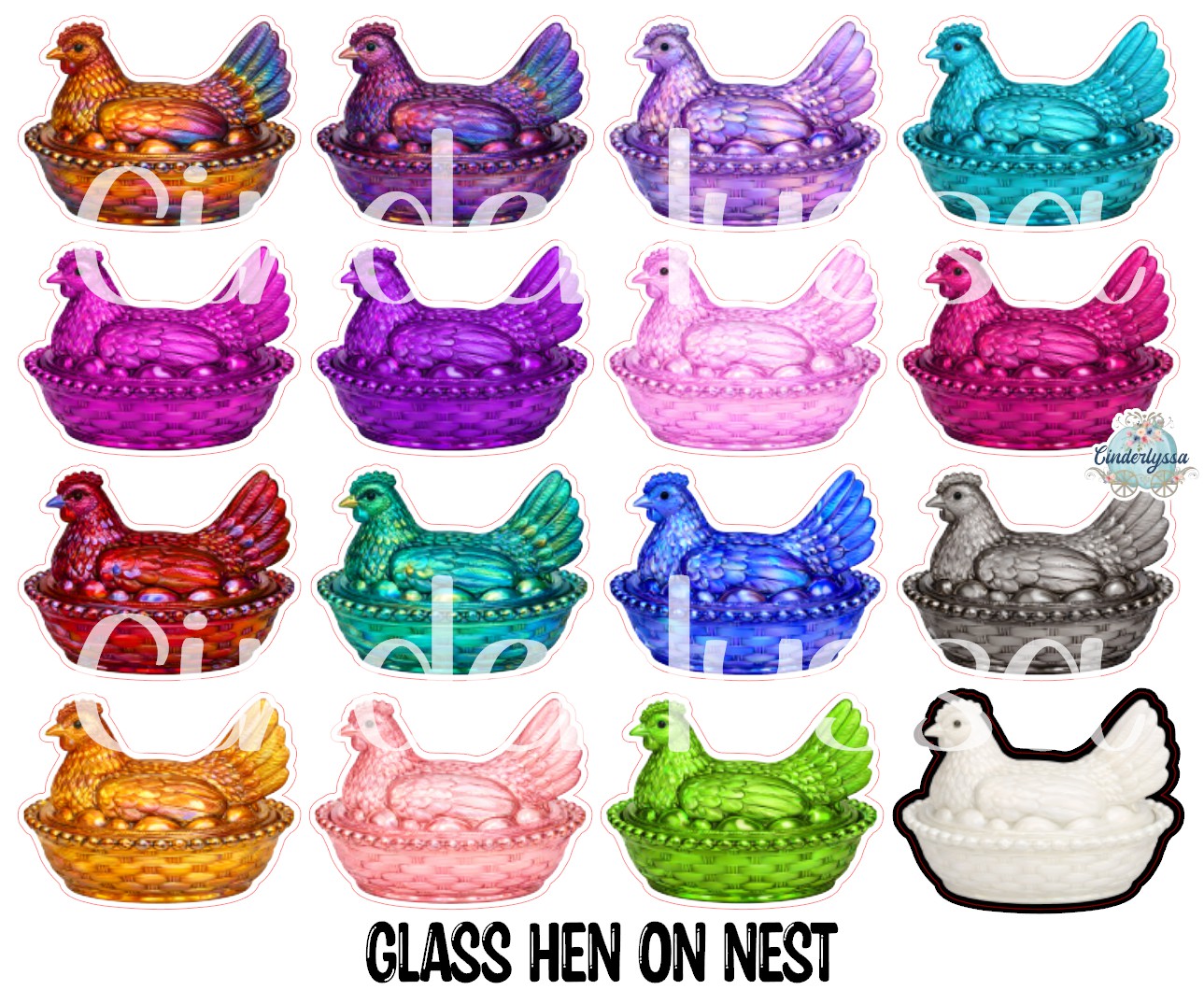 Glass Hen on Nest Cardstock Silicone Mold, Aroma Bead Molds, Premium Cardstock Images