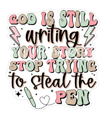 God Is Still Writing Your Story Cardstock Silicone Mold, Aroma Bead Molds, Premium Cardstock Images