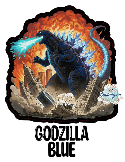 Godzilla Blue Cardstock Silicone Mold, Aroma Bead Molds, Premium Cardstock Images