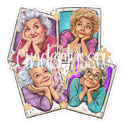 Golden Girls Collage Cardstock Silicone Mold, Aroma Bead Molds, Premium Cardstock Images