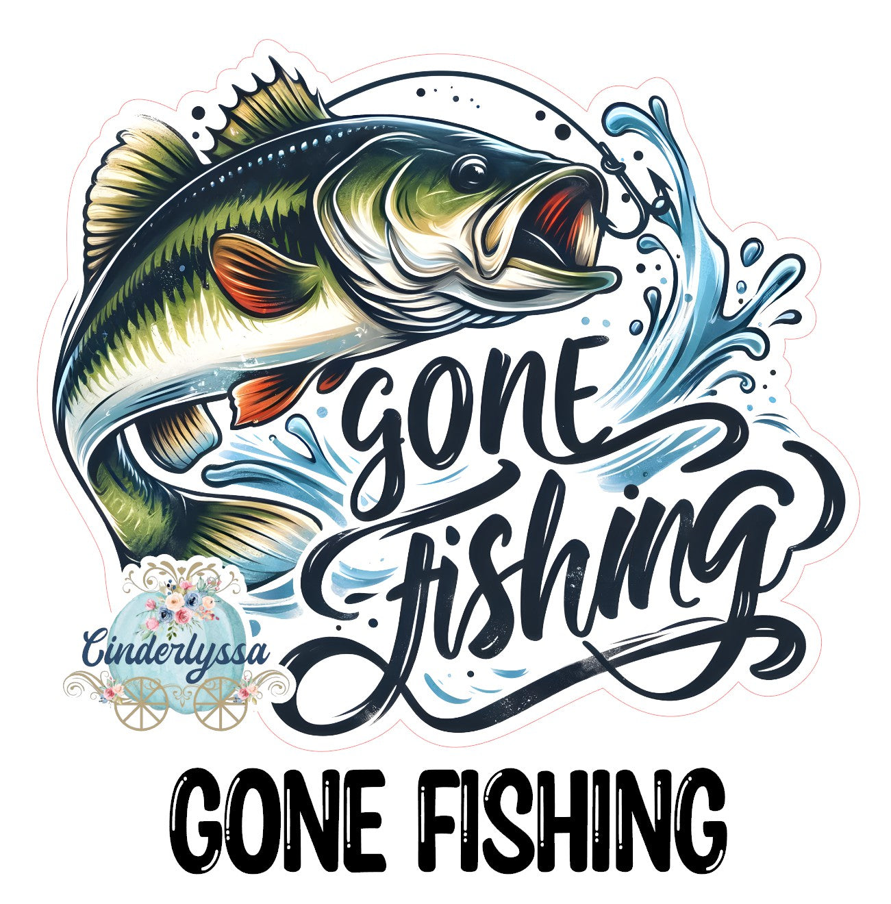 Gone Fishing Cardstock Silicone Mold, Aroma Bead Molds, Premium Cardstock Images