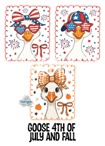 Goose: Fall and 4th of July Cardstock Silicone Mold, Aroma Bead Molds, Premium Cardstock Images
