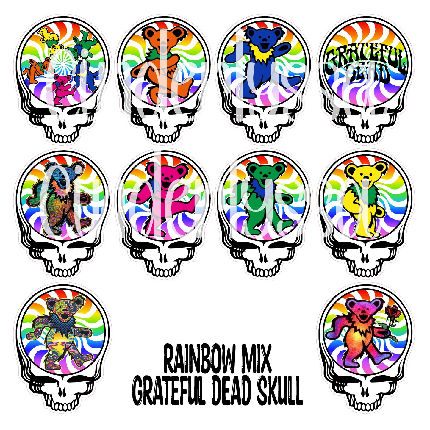 Grateful Dead: Steal Your Face Skull Cardstock Silicone Mold, Aroma Bead Molds,Car Freshener Mold, Premium Cardstock Images