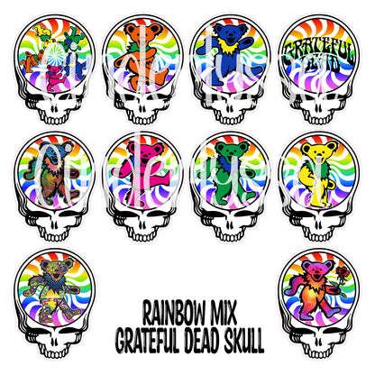 Grateful Dead: Steal Your Face Skull Cardstock Silicone Mold, Aroma Bead Molds,Car Freshener Mold, Premium Cardstock Images