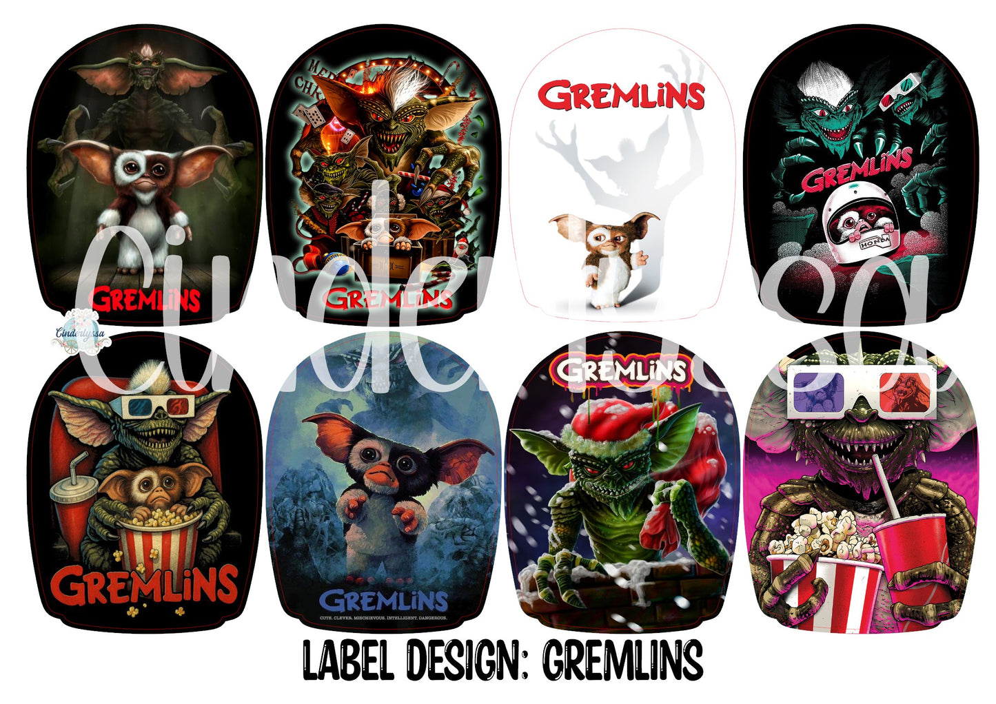 Label Design: Gremlins Cardstock Silicone Mold, Aroma Bead Molds, Car Freshies, Premium Cardstock Images