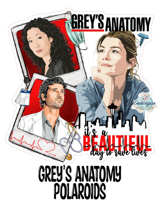 Grey's Anatomy Polaroids Cardstock Silicone Mold, Aroma Bead Molds, Car Freshies, Premium Cardstock Images