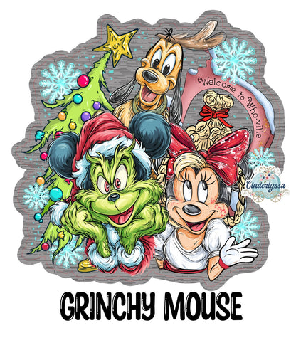 Grinchy Mouse Cardstock Silicone Mold, Aroma Bead Molds, Car Freshies, Premium Cardstock Images