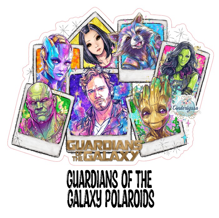 Guardians of the Galaxy Polaroids Cardstock Silicone Mold, Aroma Bead Molds, Premium Cardstock Images