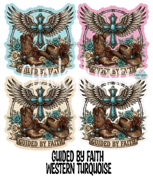 Guided by Faith Western Turquoise Cardstock Silicone Mold, Aroma Bead Molds, Premium Cardstock Images