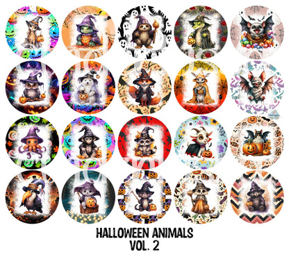 3.75 inch Round Halloween Animals Vol. 2 for Cardstock Silicone Mold, for Aroma Bead Molds, Premium Cardstock Images