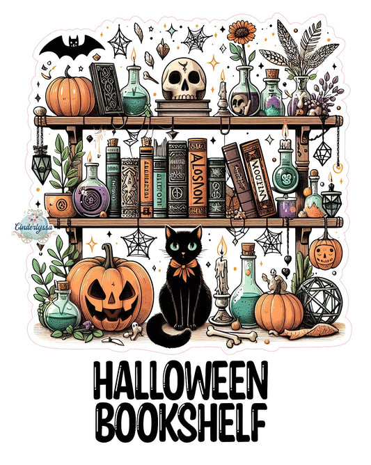 Halloween Bookshelf Cardstock Silicone Mold, Aroma Bead Molds, Car Freshies, Premium Cardstock Images