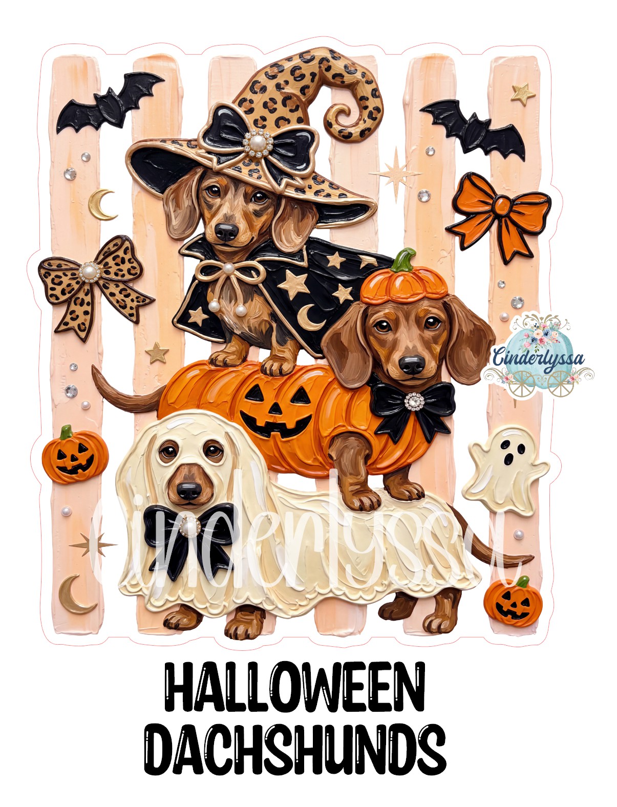 Halloween Dachshunds Cardstock Silicone Mold, Aroma Bead Molds, Premium Cardstock Images
