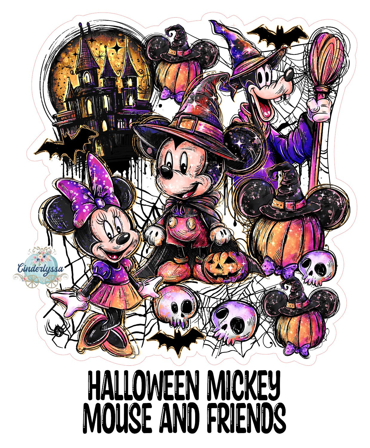 Halloween Mickey Mouse and Friends Cardstock Silicone Mold, Aroma Bead Molds, Premium Cardstock Images