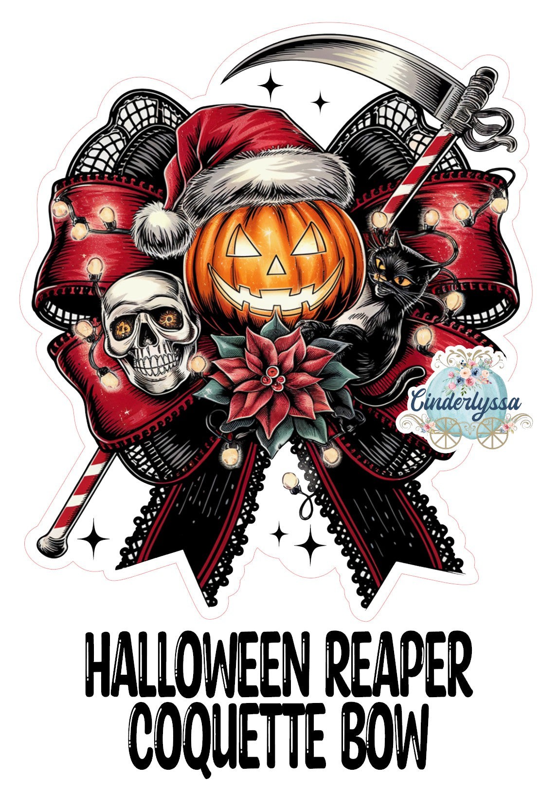 Halloween Reaper Coquette Bow Cardstock Silicone Mold, Aroma Bead Molds, Premium Cardstock Images