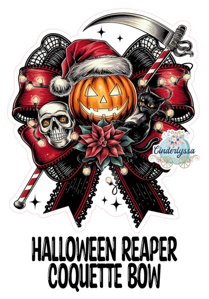 Halloween Reaper Coquette Bow Cardstock Silicone Mold, Aroma Bead Molds, Premium Cardstock Images