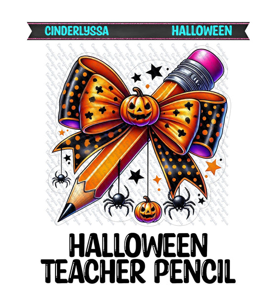 Halloween Teacher Pencil Cardstock Silicone Mold, Aroma Bead Molds, Freshie Mold, Premium Cardstock Images