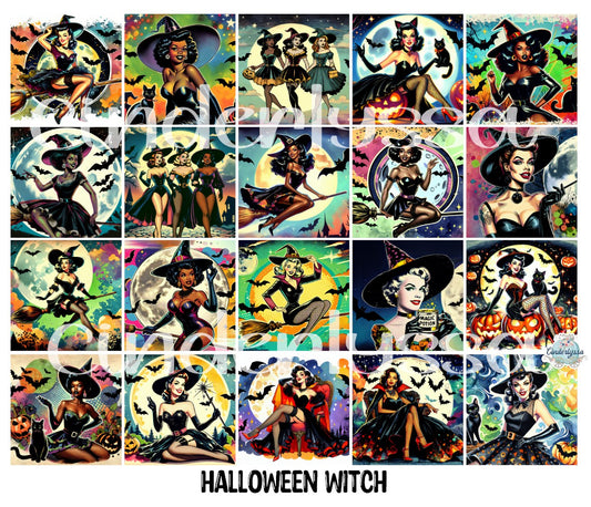 3 inch Square Halloween Witch Cardstock Only for freshies - NO MOLD: Cardstock Silicone Mold, Premium Cardstock Image