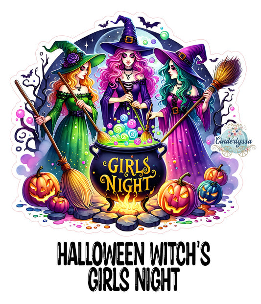 Halloween Witches Girls Night Cardstock Silicone Mold, Aroma Bead Molds, Premium Cardstock Images