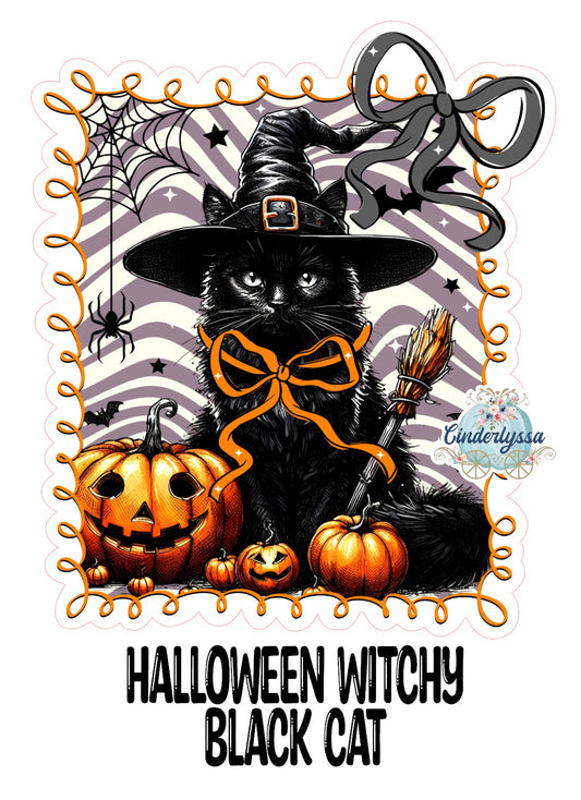 Halloween Witchy Black Cat Cardstock Silicone Mold, Aroma Bead Molds, Premium Cardstock Images