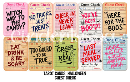 Tarot Cards: Halloween Guest Check Dual Cavity Cardstock Silicone Mold, Aroma Bead Molds, Premium Cardstock Images