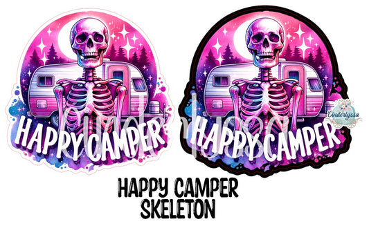 Happy Camper Skeleton Cardstock Silicone Mold, Aroma Bead Molds, Premium Cardstock Images