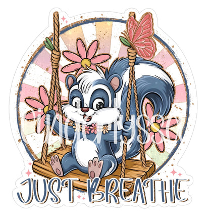 Happy Skunk: Just Breathe for Cardstock Silicone Mold, Aroma Bead Molds, Premium Cardstock Images