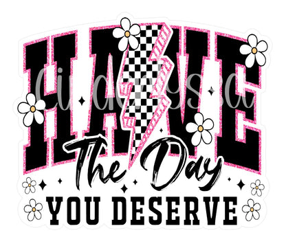 Have The Day You Deserve Retro Cardstock Silicone Mold, Aroma Bead Molds