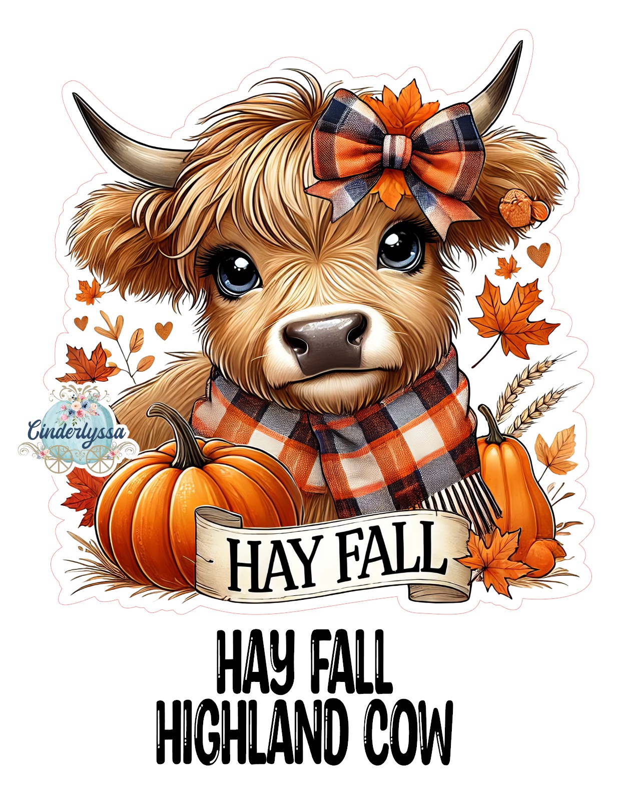 Hay Fall Highland Cow Cardstock Silicone Mold, Aroma Bead Molds, Premium Cardstock Images