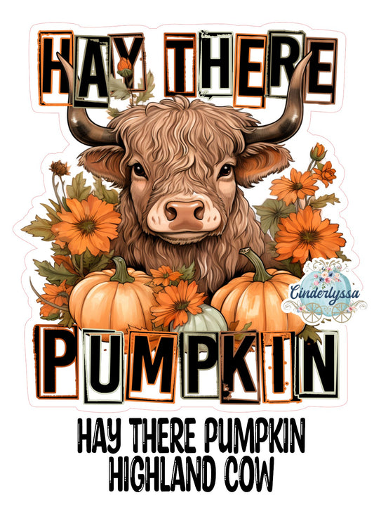 Hay There Pumpkin Highland Cow Cardstock Silicone Mold, Aroma Bead Molds, Premium Cardstock Images