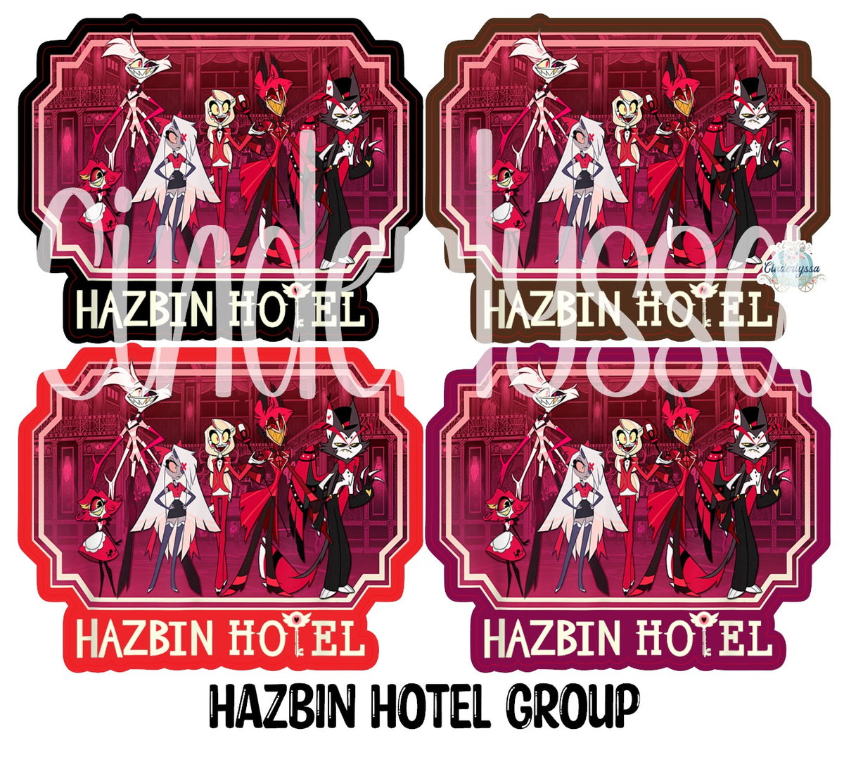 Hazbin Hotel Group Cardstock Silicone Mold, Aroma Bead Molds, Premium Cardstock Images