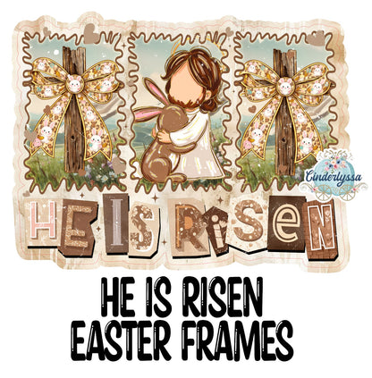 He is Risen Easter Frames Cardstock Silicone Mold, Aroma Bead Molds, Premium Cardstock Images