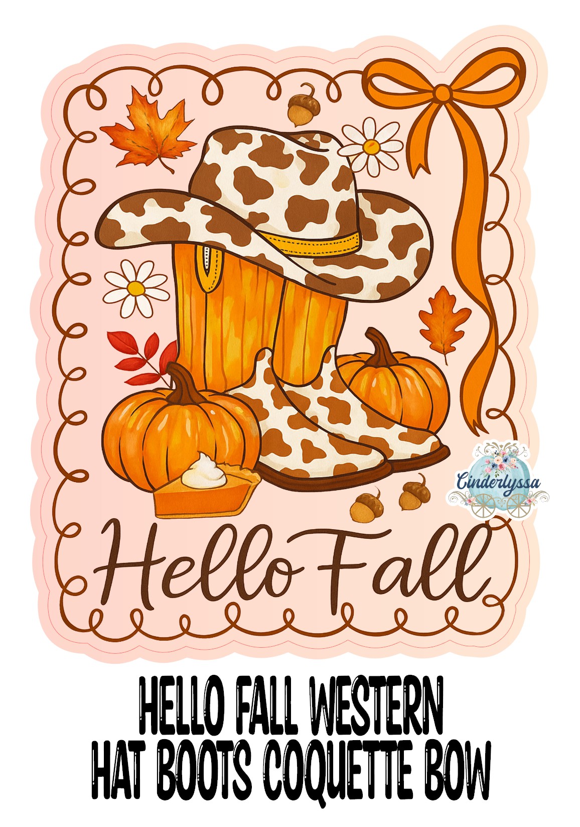 Hello Fall Western Hat Boots Coquette Bow Cardstock Silicone Mold, Aroma Bead Molds, Car Freshies, Premium Cardstock Images