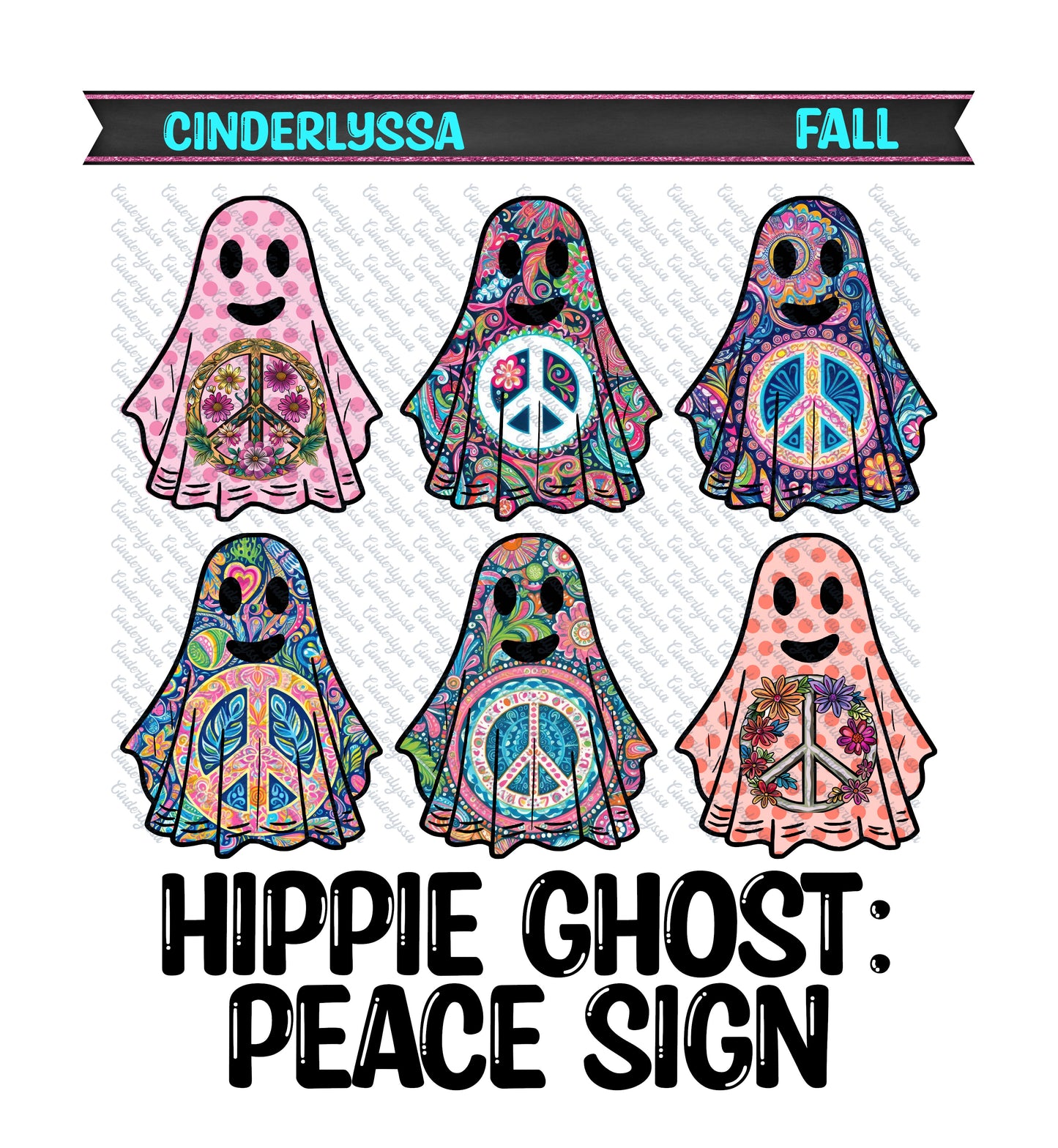 Hippie Ghost: Flowers, Halloween & Peace Sign Cardstock Silicone Mold, Aroma Bead Molds, Car Freshies, Premium Cardstock Images