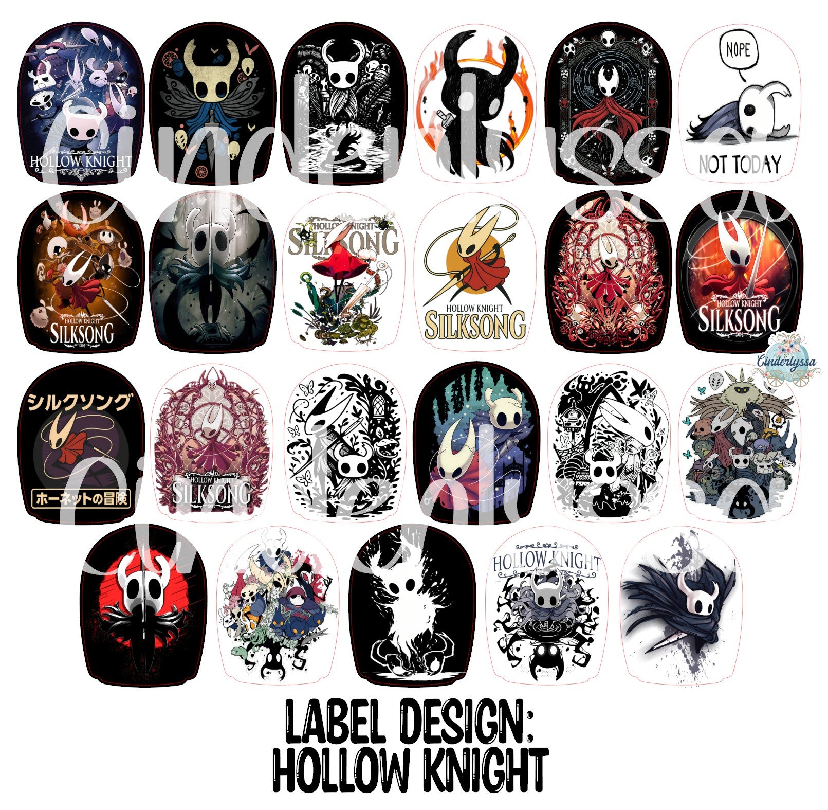 Label Design: Hollow Knight Game Cardstock Silicone Mold, Aroma Bead M ...