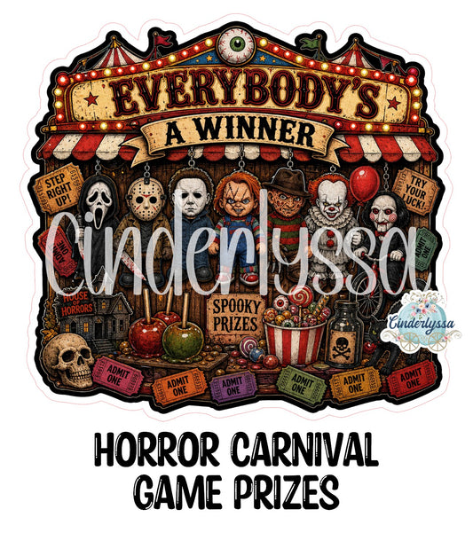 Horror Carnival Game Prizes Cardstock Silicone Mold, Aroma Bead Molds, Premium Cardstock Images