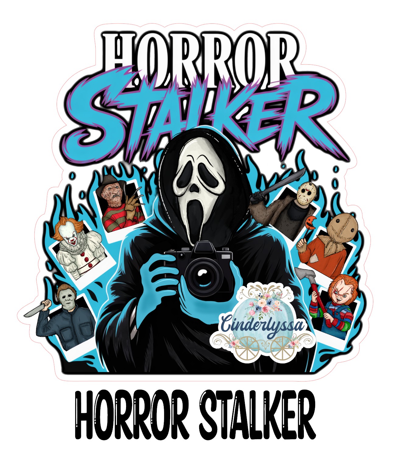 Horror Stalker Cardstock Silicone Mold, Aroma Bead Molds, Premium Cardstock Images