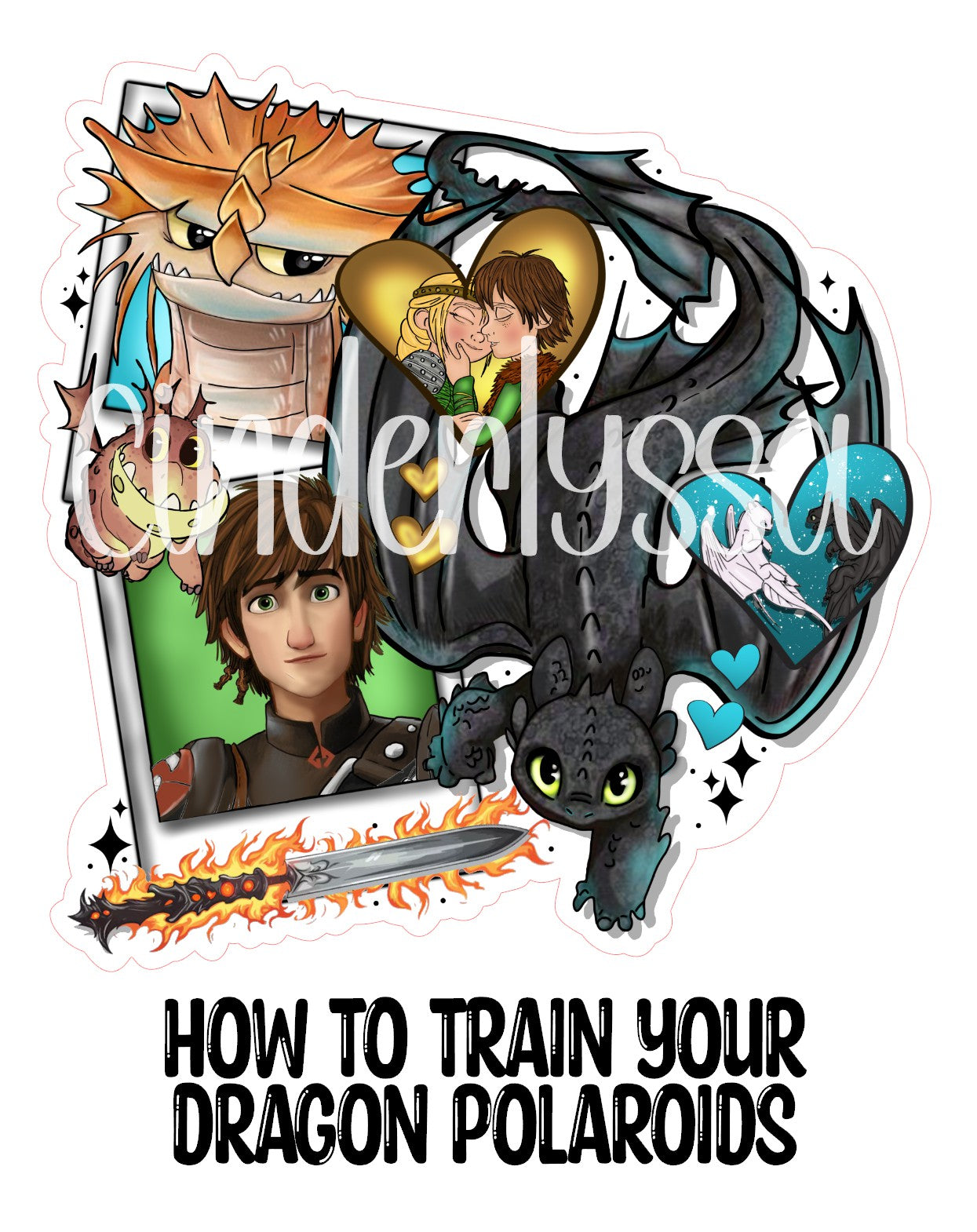 How To Train Your Dragon Polaroids for Cardstock Silicone Mold, Aroma Bead Molds, Premium Cardstock Images
