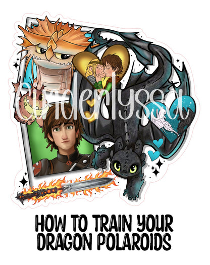 How To Train Your Dragon Polaroids for Cardstock Silicone Mold, Aroma Bead Molds, Premium Cardstock Images