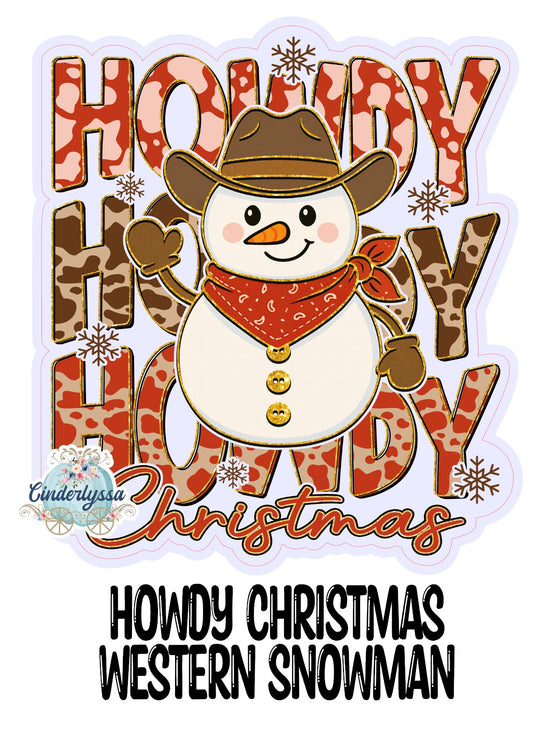 Howdy Christmas Western Snowman for Cardstock Silicone Mold, Aroma Bead Molds, Premium Cardstock Images