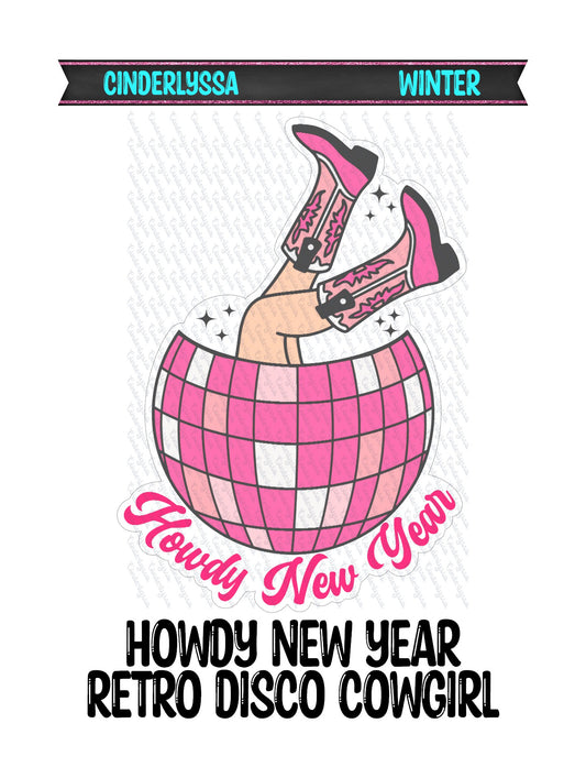 Howdy New Year Retro Disco Cowgirl Cardstock Silicone Mold, Aroma Bead Molds