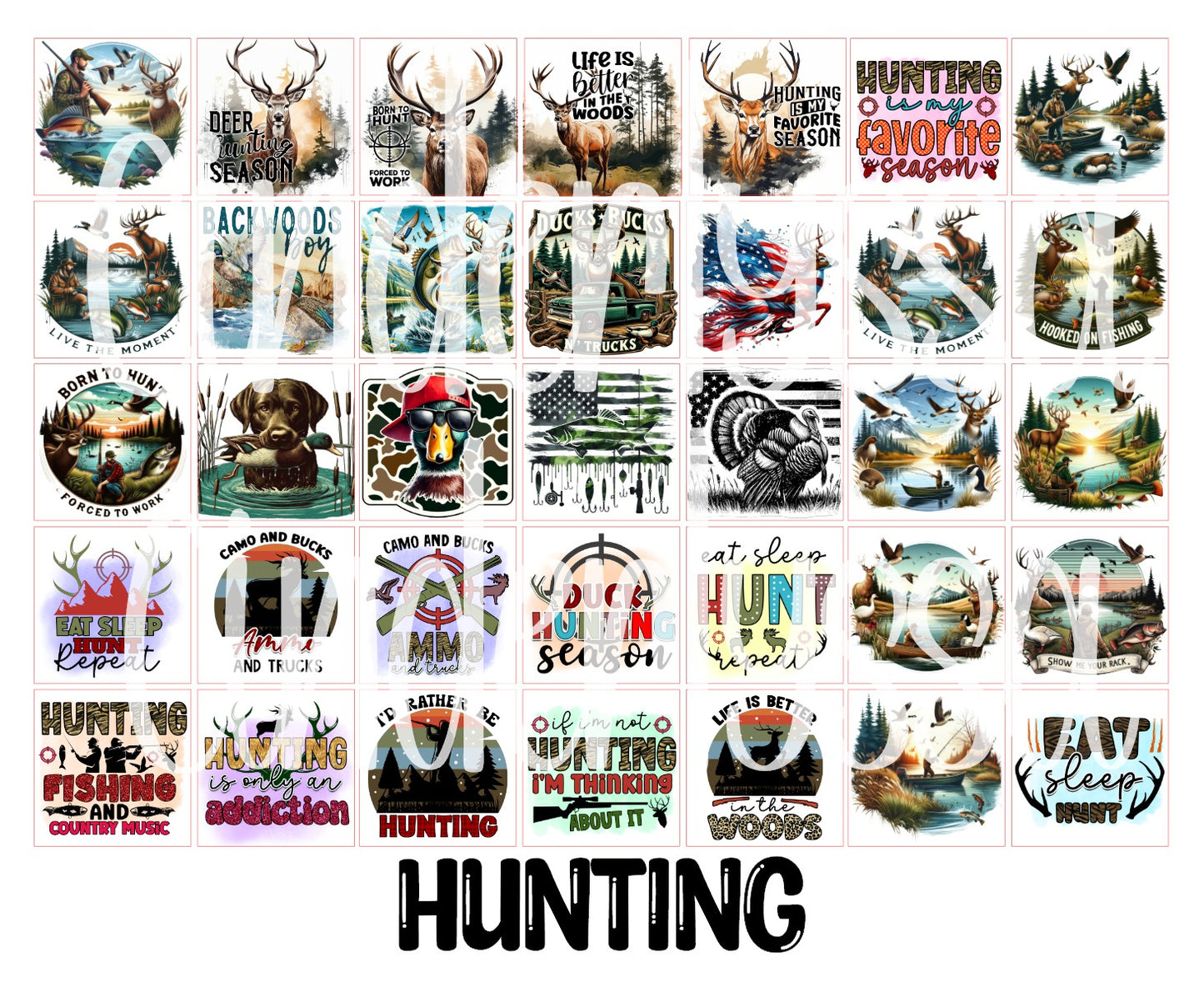 2.5 inch Square Hunting Cardstock Only for freshies -NO MOLD: Cardstock Silicone Mold,Premium Cardstock Image