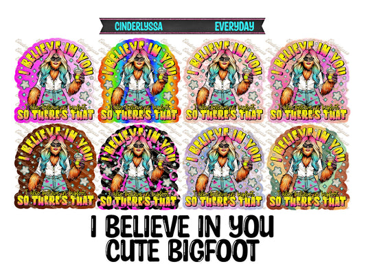I Believe In You Cute Bigfoot Cardstock Silicone Mold, Aroma Bead Molds, Premium Cardstock Images