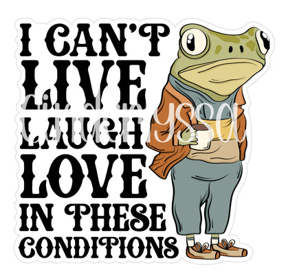 I Can't Live Laugh Love in These Conditions Cardstock Silicone Mold, Aroma Bead Molds, Car Freshies, Premium Cardstock Images