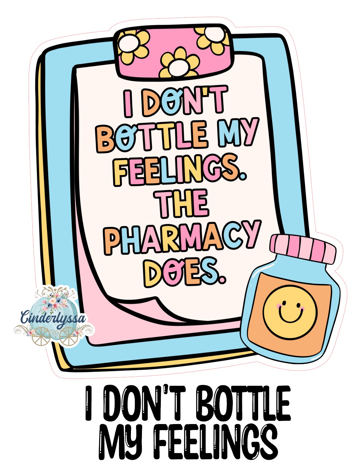 I Don't Bottle My Feelings Cardstock Silicone Mold, Aroma Bead Molds, Premium Cardstock Images