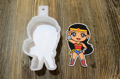 Wonder Woman: Superhero Cardstock Silicone Mold, Aroma Bead Molds, Premium Cardstock Images