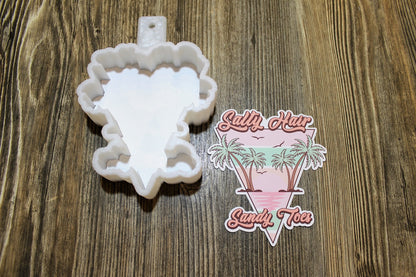 Salty Hair Sandy Toes with Palm Trees for Cardstock Silicone Mold, Aroma Bead Molds, Premium Cardstock Images